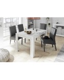 Table extensible SAMANTHA effet pin blanc 137-48/79/90 cm
