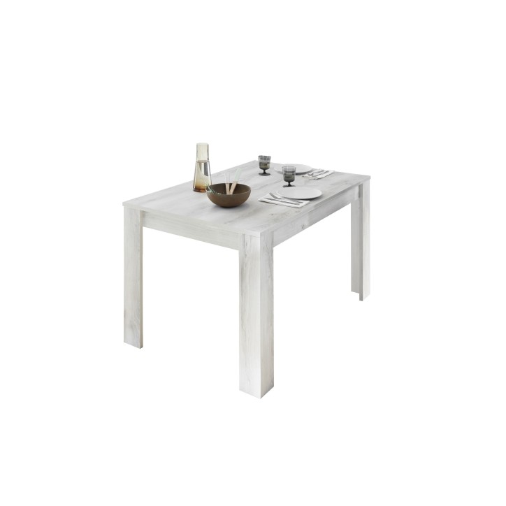 Table extensible SAMANTHA effet pin blanc 137-48/79/90 cm