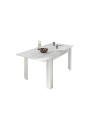 Table extensible SAMANTHA effet pin blanc 137-48/79/90 cm