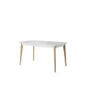 Table extensible PRIMO chêne-blanc 140-180 x 75 x 80 cm