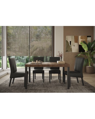 Table ETNA 140 cm chêne mercure et métal