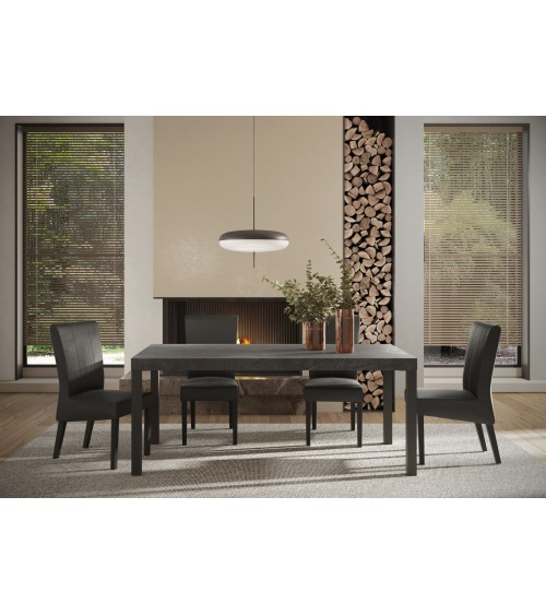 Table ETNA 190 cm Plomb et métal