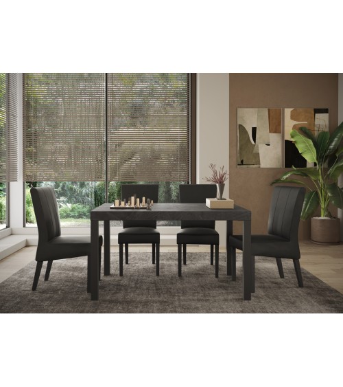 Table ETNA 140 cm Plomb et métal