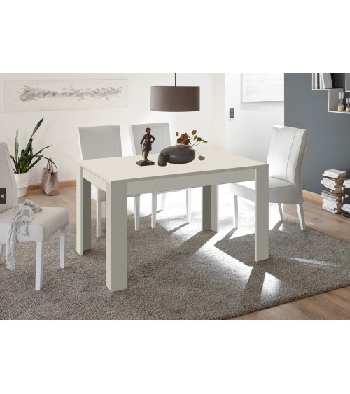 Table ANDORRE 137 cm avec rallonge 48 cm Cashmere