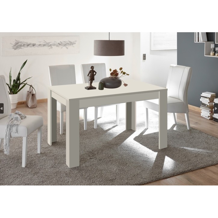 Table ANDORRE 137 cm avec rallonge 48 cm Cashmere