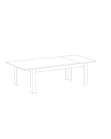 Table ANDORRE 137 cm avec rallonge 48 cm Cashmere