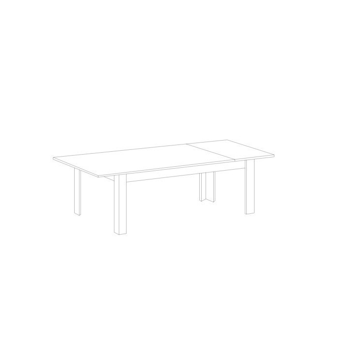 Table ANDORRE 137 cm avec rallonge 48 cm Cashmere