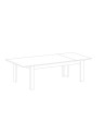 Table ANDORRE 137 cm avec rallonge 48 cm Cashmere