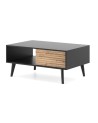 Table basse WILLOW 104 cm chêne et noir