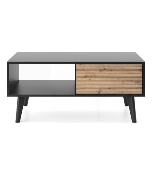 Table basse WILLOW 104 cm chêne et noir