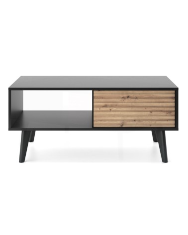 Table basse WILLOW 104 cm chêne et noir