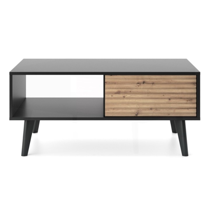 Table basse WILLOW 104 cm chêne et noir