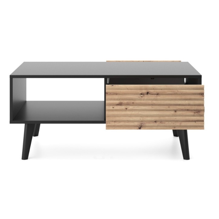 Table basse WILLOW 104 cm chêne et noir