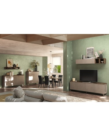 Table PAUL 180 cm Chêne mercure et bronze