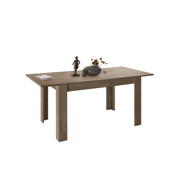 Table ANDORRE 137 cm avec rallonge 48 cm Chêne mercure