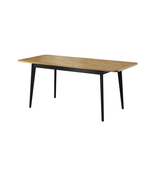 Table extensible NORDI 140/180 x 75 x 80 cm chêne et noir