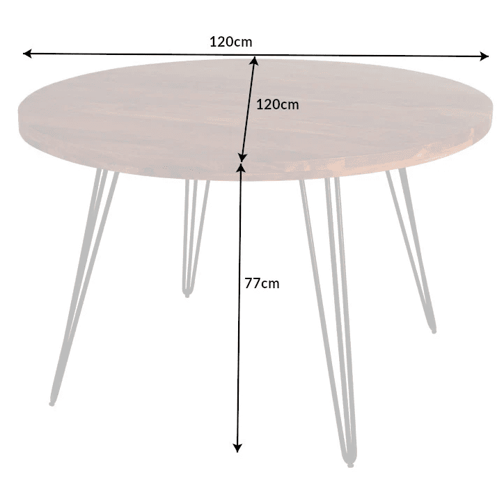 Table à manger SCORPION ronde de 120 cm