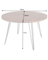 Table à manger SCORPION ronde de 120 cm