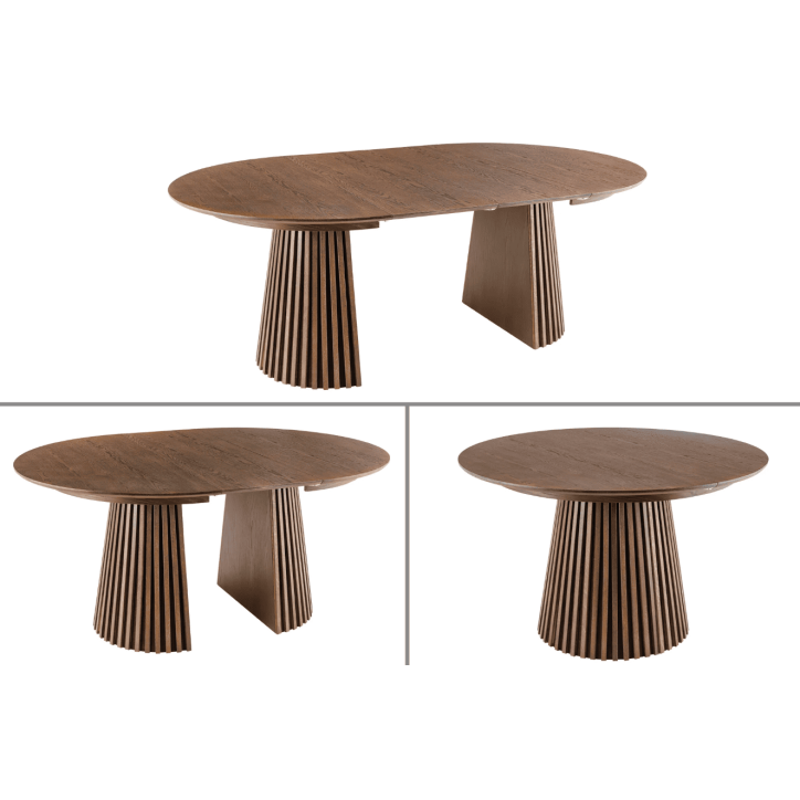 Table à manger VALHALLA WOOD ronde extensible