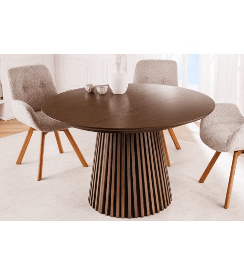 Table à manger VALHALLA WOOD ronde extensible