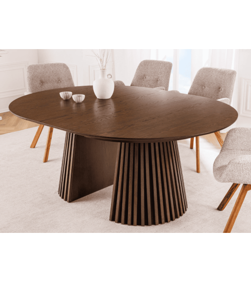 Table à manger VALHALLA WOOD ronde extensible
