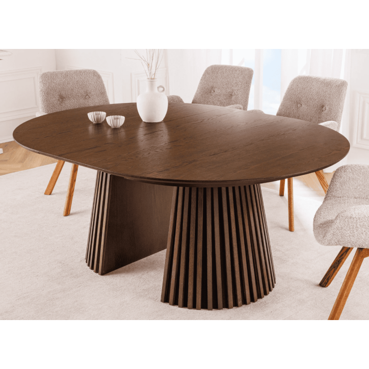 Table à manger VALHALLA WOOD ronde extensible