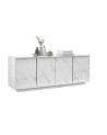 Buffet VISCONTI finition marbre blanc 180 cm