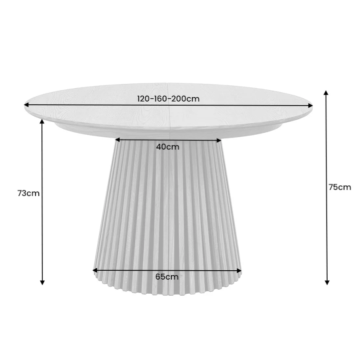 Table extensible ronde VALHALLA WOOD