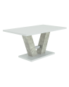 Table Vesta 176 cm - Béton clair et Blanc