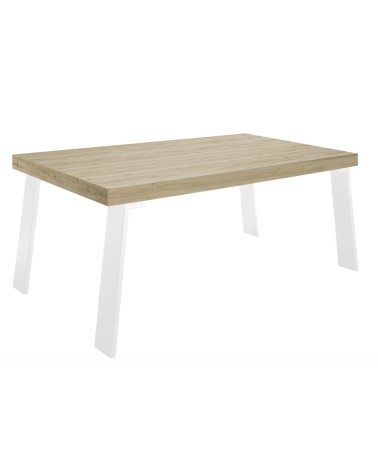 Table à manger Palma - chêne clair/blanc - 168 x 88 x 78cm