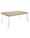 Table à manger Palma - chêne clair/blanc - 168 x 88 x 78cm