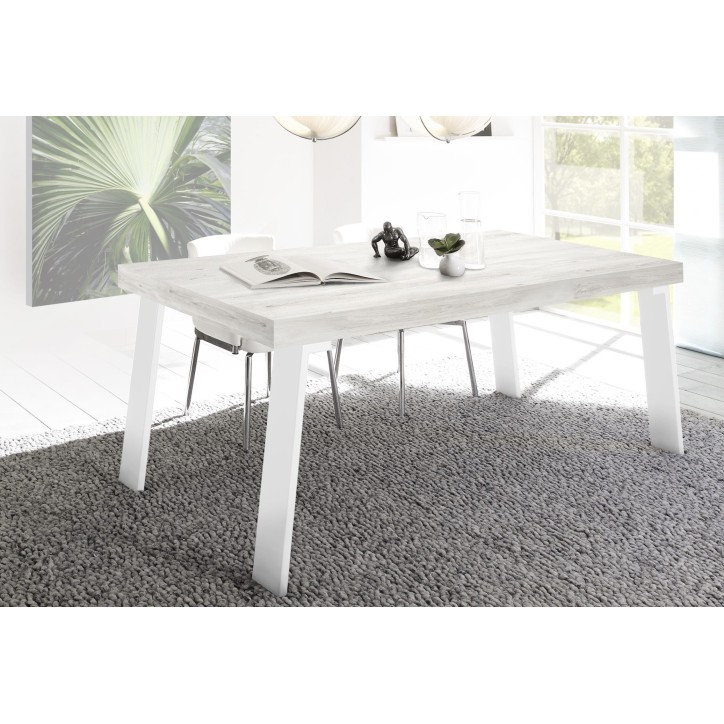 Table à manger  Palma - Chene Pino/Blanc - 168 x 88 x 78cm