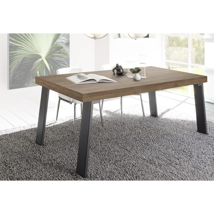 Table à manger Palma - Mercure/Gris - 168 x 88 x 78cm