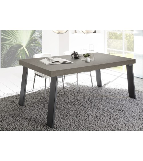 Table à manger Palma - Bronce/Gris - 168 x 88 x 78cm