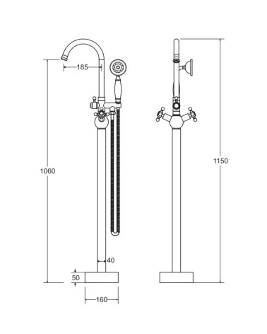 Mélangeur colonne RETRO GOLD