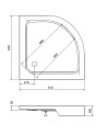 Receveur de douche FLATIK 70/80/90x4cm