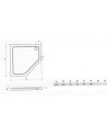 Receveur de douche KEMI 90 x 90 x 3cm