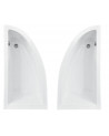 Baignoire asymétrique Lordy 150 cm avec Pare baignoire angle Gauche