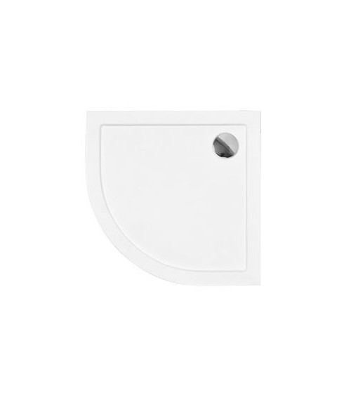 Receveur de douche BARON 1/4 rond acrylique blanc 90x90x5.5 cm