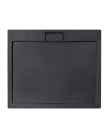 Receveur de douche extra-plat AXIM ULTRASLIM rectangulaire 100/110/120 x 80/90 cm effet pierre noire