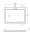 Receveur de douche extra-plat AXIM ULTRASLIM rectangulaire 100/110/120 x 80/90 cm effet pierre noire