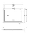 Receveur de douche extra-plat AXIM ULTRASLIM rectangulaire 100/110/120 x 80/90 cm effet pierre noire