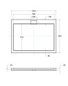 Receveur de douche extra-plat AXIM ULTRASLIM rectangulaire 100/110/120 x 80/90 cm effet pierre noire