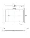 Receveur de douche extra-plat AXIM ULTRASLIM rectangulaire 100/110/120 x 80/90 cm effet pierre noire
