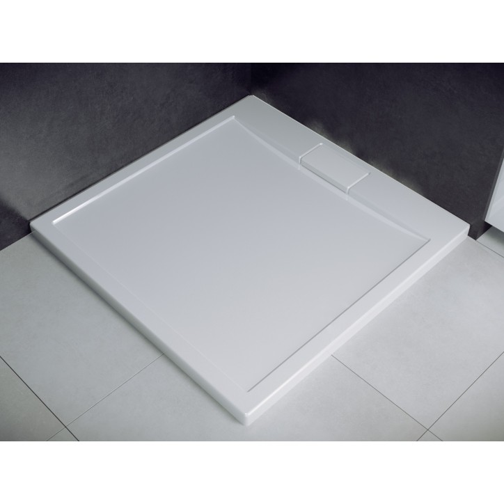 Receveur de douche extra-plat AXIM ULTRASLIM carré 80x80 cm et 90x90 cm blanc