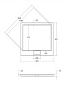 Receveur de douche extra-plat AXIM ULTRASLIM carré 80x80 cm et 90x90 cm blanc