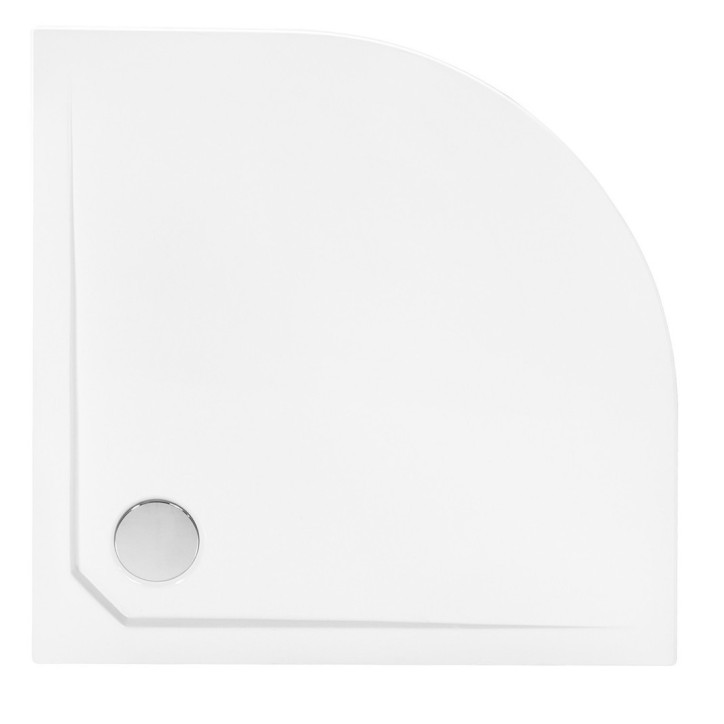 Receveur de douche extra-plat ACSO ULTRASLIM semi-circulaire 80x80 cm et 90x90 cm blanc