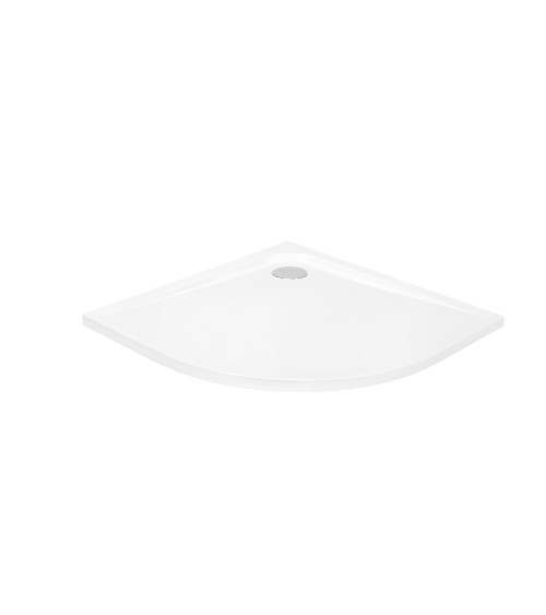 Receveur de douche extra-plat ACSO ULTRASLIM semi-circulaire 80x80 cm et 90x90 cm blanc