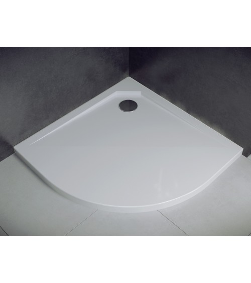 Receveur de douche extra-plat ACSO ULTRASLIM semi-circulaire 80x80 cm et 90x90 cm blanc