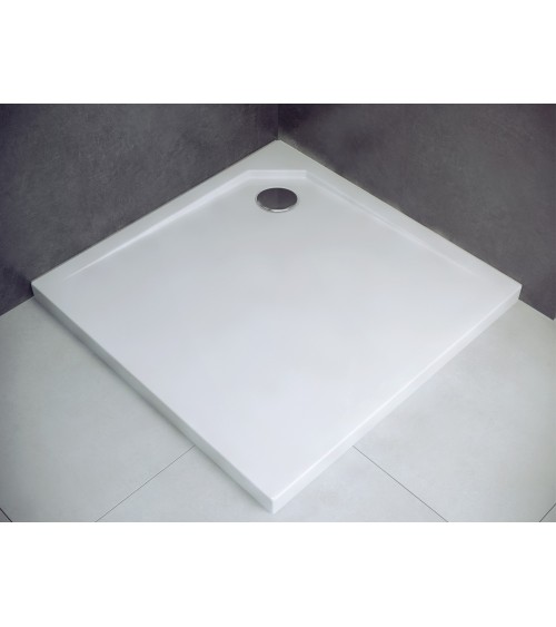 Receveur de douche extra-plat ACRO ULTRASLIM carré 80x80 cm et 90x90 cm blanc